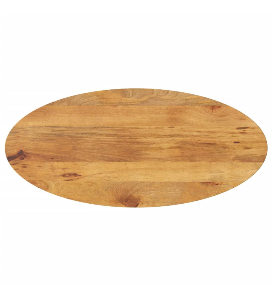 Dessus de table 80x40x2,5 cm ovale bois massif de manguier