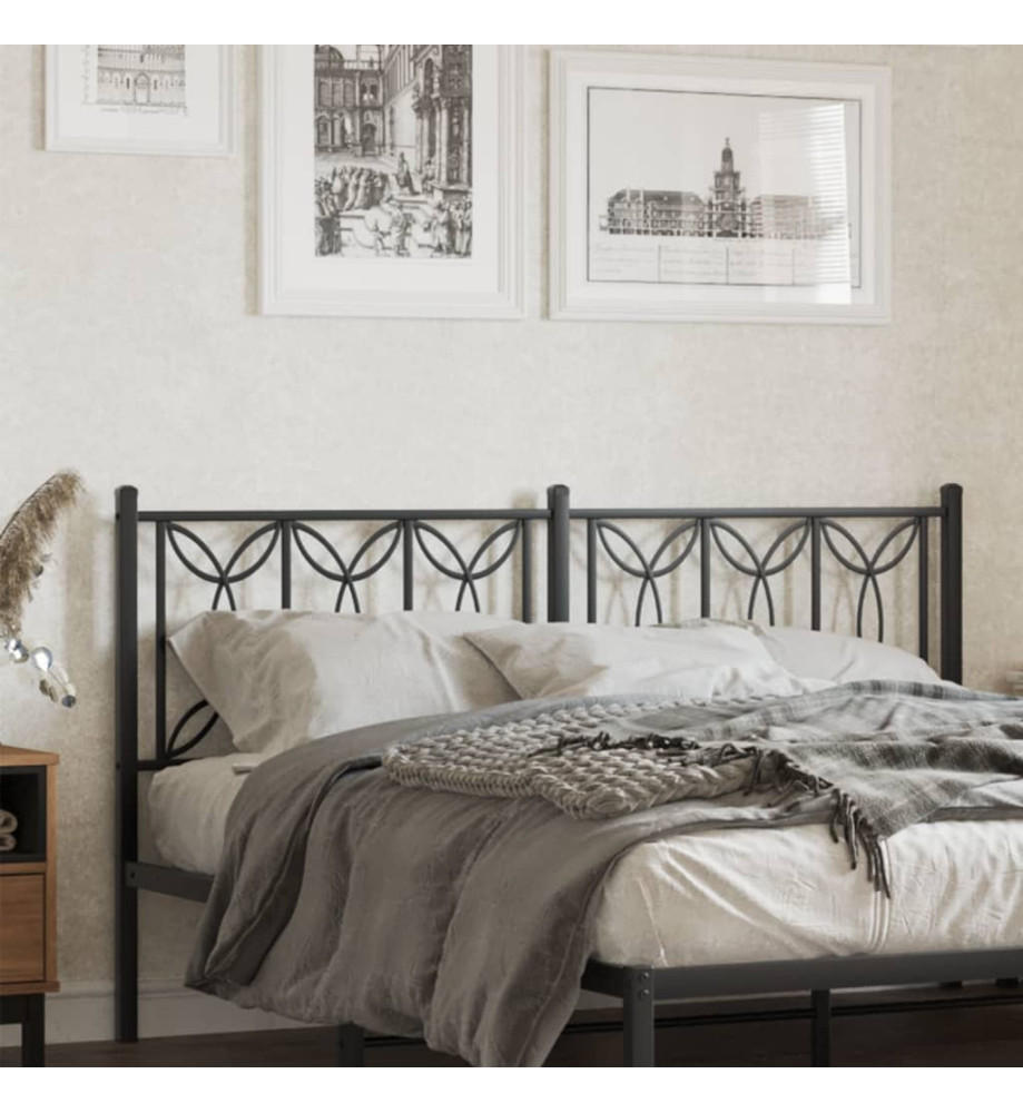 Tête de lit métal noir 160 cm