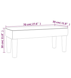 Banc Vert foncé 70x30x30 cm Velours