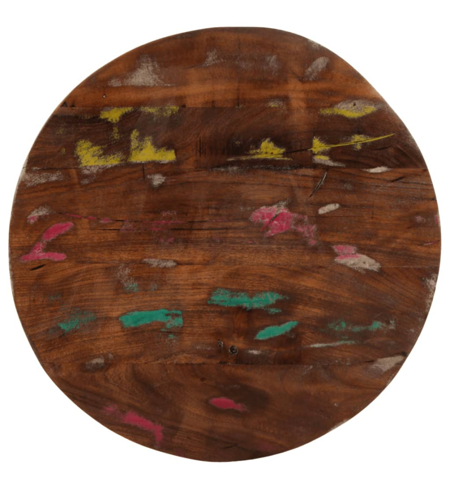 Dessus de table Ø 60x1,5 cm rond bois massif de récupération