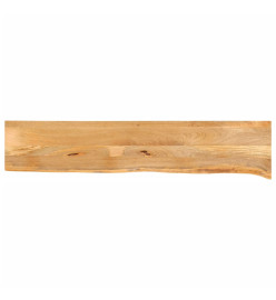 Dessus de table à bord vivant 180x30x2,5cm bois massif manguier