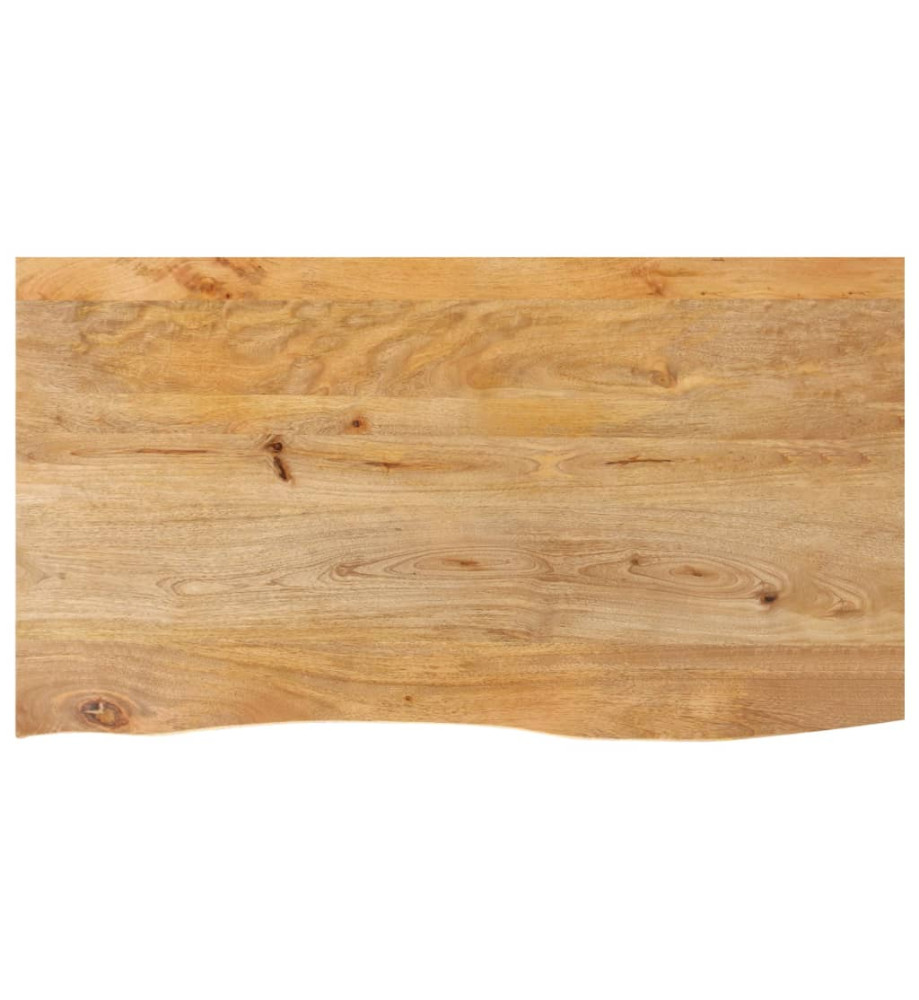 Dessus de table à bord vivant 120x60x2,5cm bois massif manguier