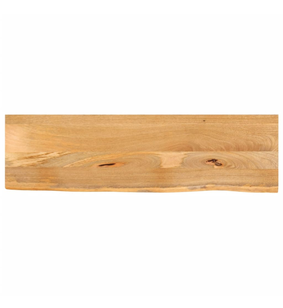 Dessus de table à bord vivant 100x30x3,8cm bois massif manguier