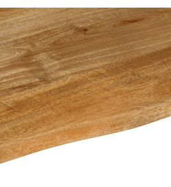 Dessus de table à bord vivant 90x80x3,8 cm bois massif manguier