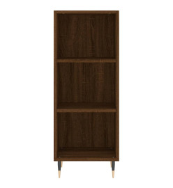 Buffet haut Chêne marron 34,5x32,5x180 cm Bois d'ingénierie