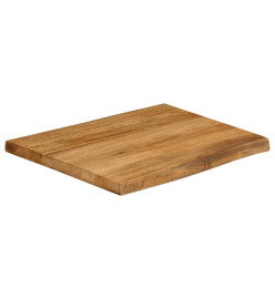 Dessus de table 60x60x3,8 cm bord vivant bois massif manguier