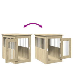 Meuble de cage pour chiens chêne sonoma 45x62x59 cm