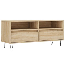 Meuble TV chêne sonoma 100x34,5x44,5 cm bois d'ingénierie