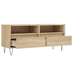 Meuble TV chêne sonoma 100x34,5x44,5 cm bois d'ingénierie