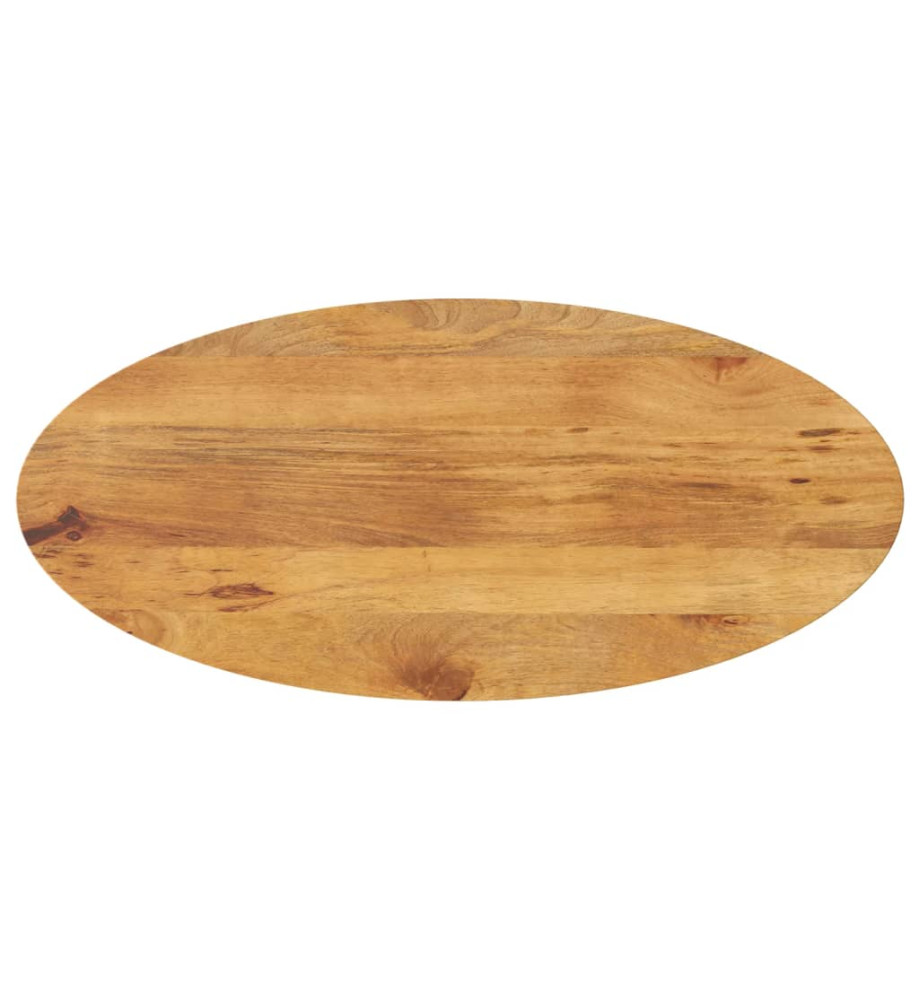 Dessus de table 140x60x3,8 cm ovale bois massif de manguier