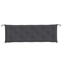 Coussins de banc de jardin lot de 2 anthracite mélangé tissu