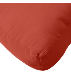 Coussins de palette lot de 2 rouge mélangé tissu