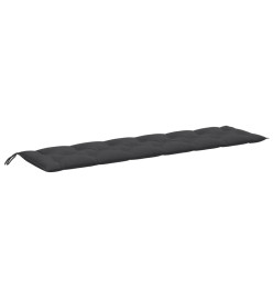 Coussin de banc de jardin anthracite mélangé 200x50x7 cm tissu