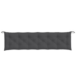 Coussin de banc de jardin anthracite mélangé 200x50x7 cm tissu