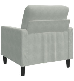 Fauteuil Gris clair 60 cm Velours