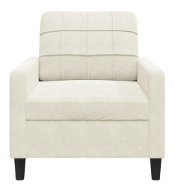 Fauteuil Crème 60 cm Velours