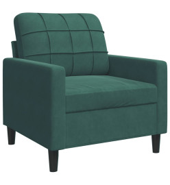 Fauteuil Vert foncé 60 cm Velours