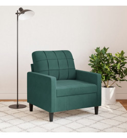 Fauteuil Vert foncé 60 cm Velours