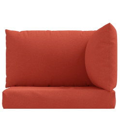 Coussins de palette lot de 3 rouge mélangé tissu