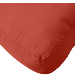 Coussins de palette lot de 3 rouge mélangé tissu