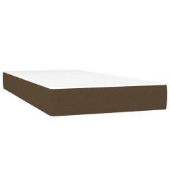 Sommier à lattes de lit avec matelas Marron foncé 90x200 cm