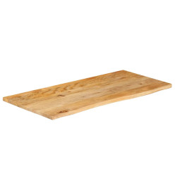 Dessus de table à bord vivant 110x60x2,5cm bois massif manguier