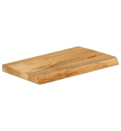 Dessus de table à bord vivant 40x30x3,8 cm bois massif manguier