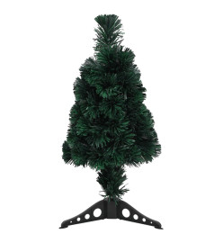 Arbre de Noël artificiel mince et support 64 cm fibre optique