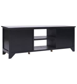 Meuble TV Noir 108x30x40 cm Bois de Paulownia solide