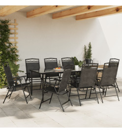 Chaises de jardin pliables lot de 8 en acier et textilène