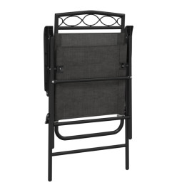 Chaises de jardin pliables lot de 8 en acier et textilène