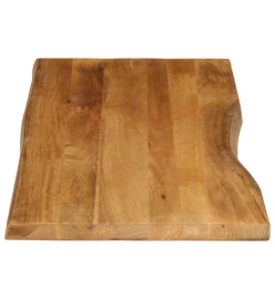 Dessus de table 140x60x3,8 cm bord vivant bois massif manguier