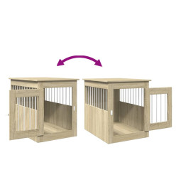 Meuble de cage pour chiens chêne sonoma 55x75x65 cm