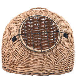 Cage de transport pour chats 45x35x35 cm Saule naturel