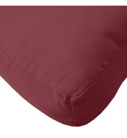 Coussins de palette lot de 2 rouge bordeaux mélangé tissu