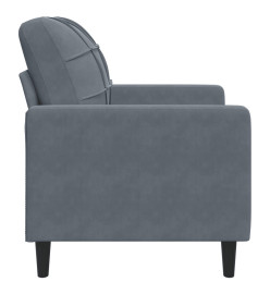 Fauteuil Gris foncé 60 cm Velours