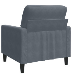 Fauteuil Gris foncé 60 cm Velours