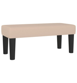 Sommier à lattes de lit matelas cappuccino 120x190cm similicuir