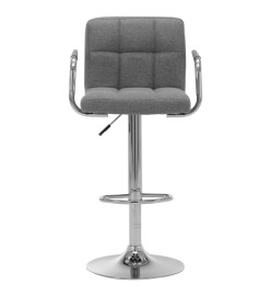 Chaises de bar lot de 2 gris clair tissu