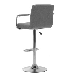 Chaises de bar lot de 2 gris clair tissu