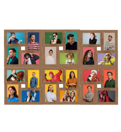 Collage de cadres photo de photo 24x(13x18 cm) Marron clair MDF