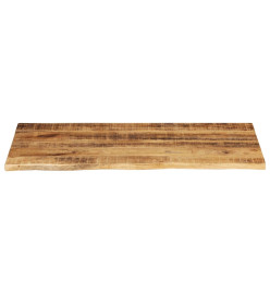 Dessus de table 100x60x3,8 cm bord vivant bois massif manguier