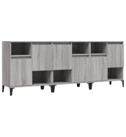 Buffets 3 pcs sonoma gris 60x35x70 cm bois d'ingénierie