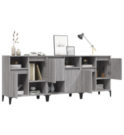 Buffets 3 pcs sonoma gris 60x35x70 cm bois d'ingénierie