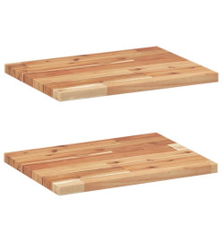 Étagères flottantes 2 pcs 40x30x2 cm acacia massif à l'huile