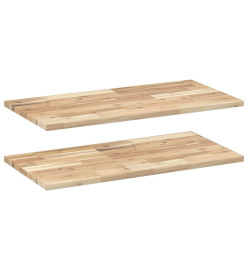 Étagères flottantes 2 pcs 100x40x2 cm acacia massif non traité