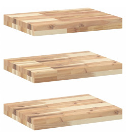 Étagères flottantes 3 pcs 60x30x4 cm acacia massif non traité