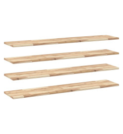 Étagères flottantes 4 pcs 140x30x2 cm acacia massif non traité