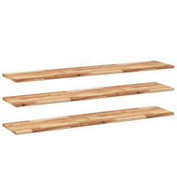 Étagères flottantes 3 pcs 140x30x2 cm acacia massif à l'huile