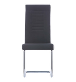 Chaises à manger cantilever lot de 2 noir tissu